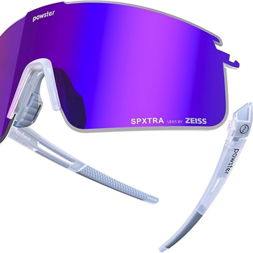 Violet Quantum White Sports Cycling Performance Sunglasses for Men and Women - Picture 1 of 7
